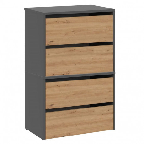 Topeshop MODO X2 ANT/ART suletud kingakapp, antratsiit, tamm