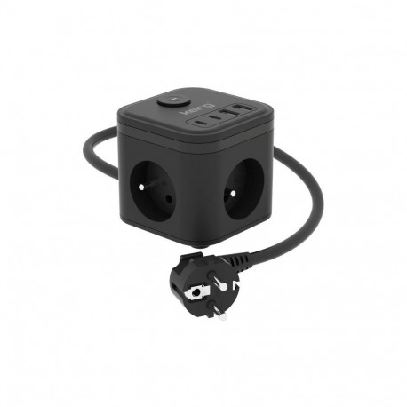 KERG SMART – 3-SOCKET POWER STRIP + USB-A+USB-C CHARGER 1.5M 3×1.5MM2 H05VV-F 16A/250V