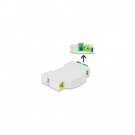 DeLOCK Optical Fiber Connection Box for DIN Rail 2 x SC Simplex or LC Duplex