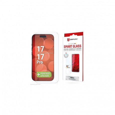 Displex Smart Glass (9H) for Apple iPhone 17/17 Pro, Mounting Sticker, unbreakable