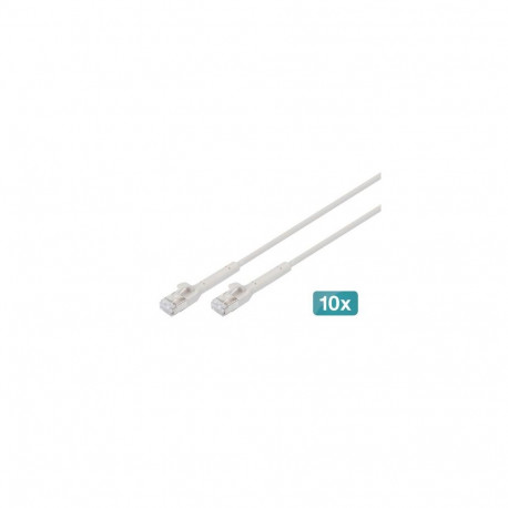 Digitus CAT 6A F-FTP bendable patch cord, copper, 5 m, gray, 10 pieces
