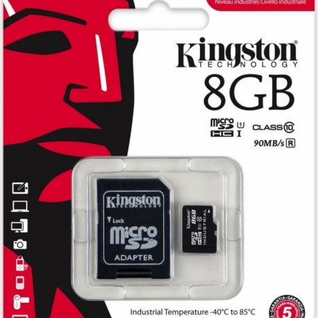 Mälukaart microSD 8GB CL10 UHS-I tööstuslik