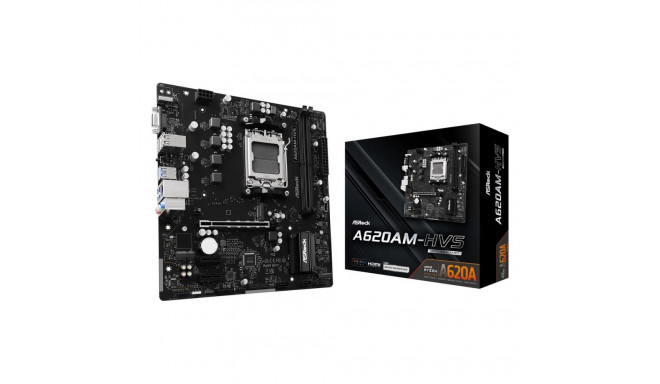 Mainboard|ASROCK|AMD A620A|micro ATX|RAM DDR5-SDRAM|2xSlots|A620AM-HVS