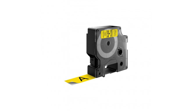 Label Tape - Dymo 45808 D1 Polyester Black on Yellow