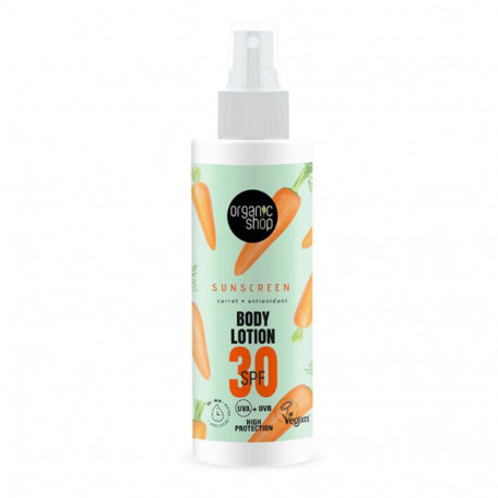 ORGANIC SHOP CARROT LOCION CORPORAL SPF30 150ML