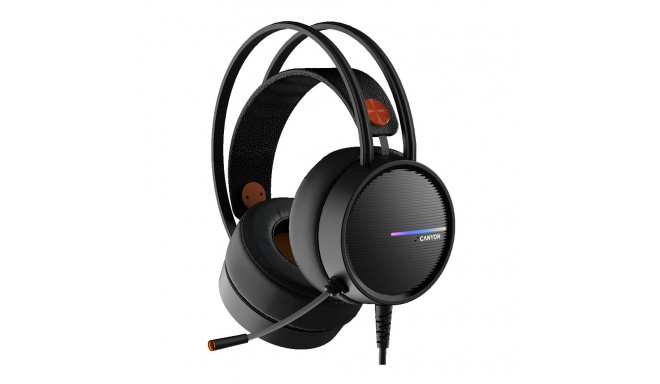CANYON INTERCEPTOR GH-8A, Gaming headset 3.5mm jack plus USB connector for LED backlight, adjustable