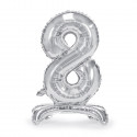 PartyDeco fooliumist õhupall alusel, 70 cm, number 8