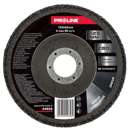 Tarcza ścierna listkowa 125mm, tsirkooniumoksiidiga, 80 gr, proline
