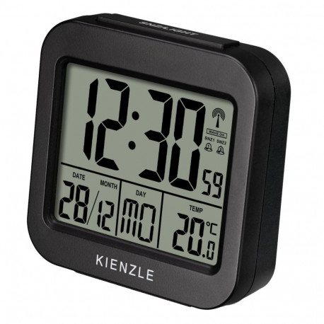 KIENZLE Travel Alarm Clock with Indoor Temperature Display