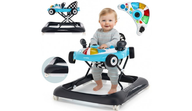 Chodzik wyścigówka - turkusowo czarny