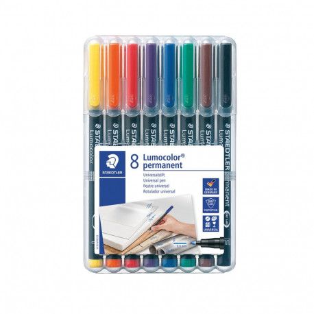 Permanentne marker OHP STAEDTLER Lumocolor 318 F 0,6mm 8 värvi komplekt