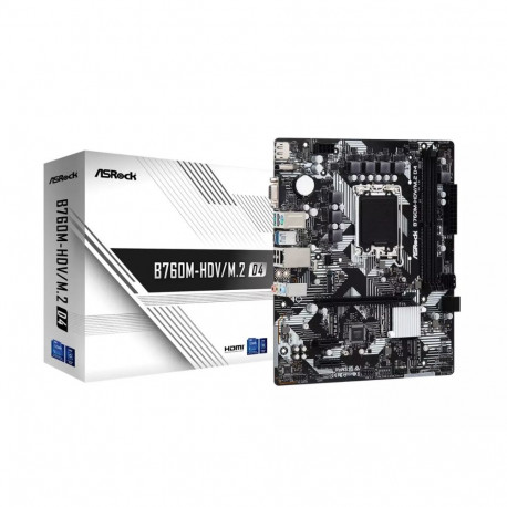Asrock B760M-HDV M.2 D4 Motherboard Micro-ATX / Intel B760 / LGA1700 / DDR4 / M.2