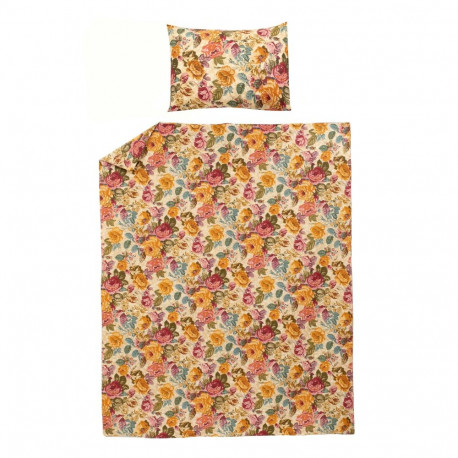 BED COV SET Flowers KSL COTTON 140x200CM