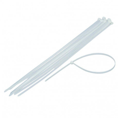 CABLE TIES 7.5X370MM 100PCS WHITE