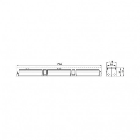 DRAINAGE CHANNEL GALV STEEL EUROLINE 1M