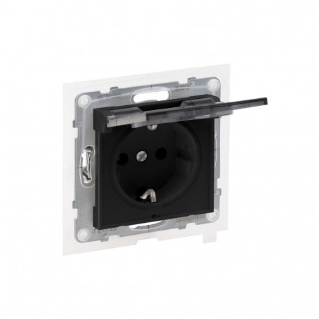 IP44 SOCKET AUTO TERMINALS BLACK