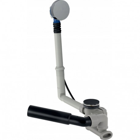 Geberit sifooni äravoolu- ja ülevoolukomplekt vannidele, automaatse korgiga, täielik, kroom [1/10/80