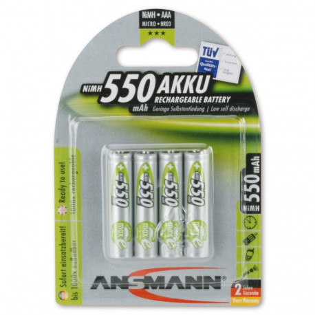Ansmann Micro NiMh battery 4xAAA 550mA