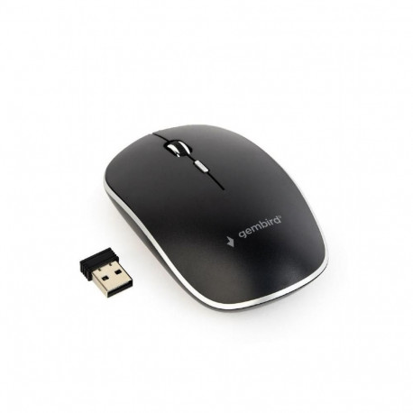 Gembird MOUSE USB OPTICAL WRL BLACK/SILENT MUSW-4BS-01