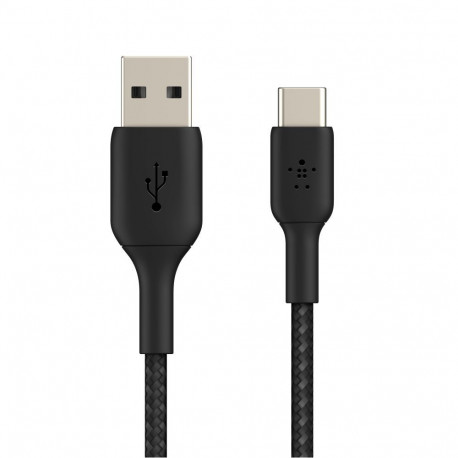 Belkin BOOST CHARGE USB-A to USB-C Cable, Braided, 2M Black