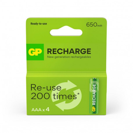 ACCU GP AAA 650mAh 4 tk
