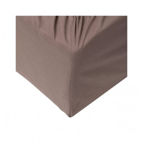 FITTED SHEET POLYCOTTON 180X200+25 TAUPE