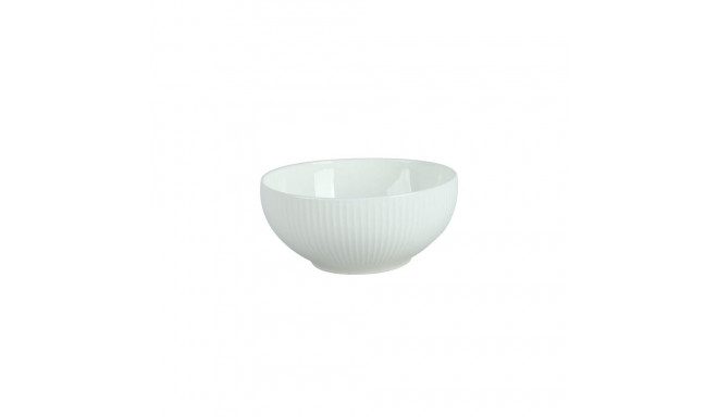 BOWL VERTICAL LINES WHITE 15CM