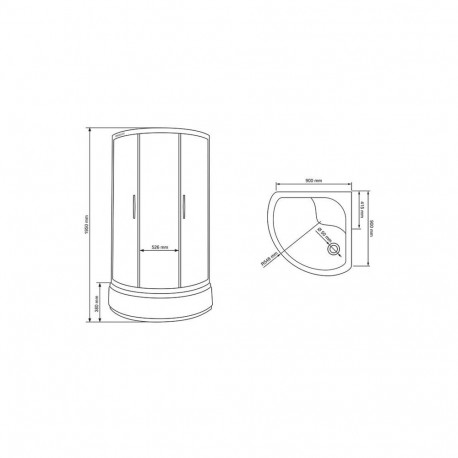 SHOWER ENCL S004-90 MALTA DUO 90X90 2P