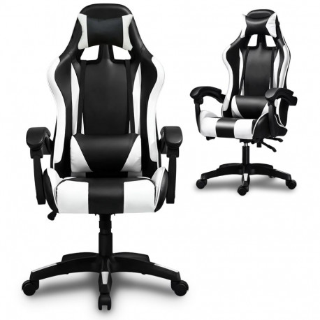 Extralink Gaming Gaming chair office, swivel, black and white, G-526
