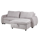 Corner sofa bed CLOUD light grey