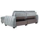Corner sofa bed CLOUD bluish green