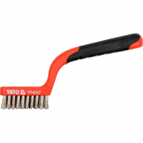 Yato Traathharjaga plastkäepide YT-6337, 180mm, 3 rida, roostevaba teras, PVC ja kummist käepide