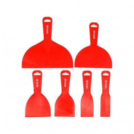 Yato Plastic Scraper Set 6PCS YT-52740, 6, 40mm, 50mm, 80mm, 100mm, 150mm, 200mm, 180mm, 205mm, flex