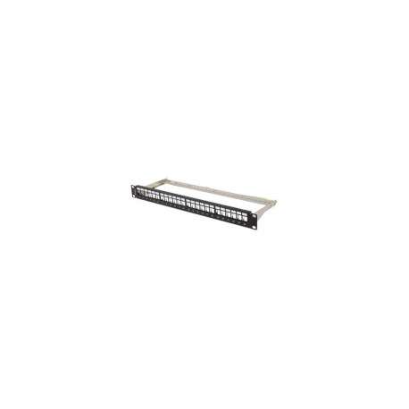 LANBERG Patch Panel Blank 24 Port 1U 19inch FTP For Keystone Modules Black