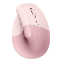 Logitech wireless mouse Lift Vertical Ergonomic Bluetooth, rose