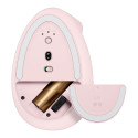 Logitech wireless mouse Lift Vertical Ergonomic Bluetooth, rose