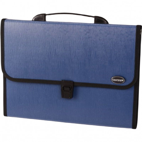 Expanding File A4 blue with handle