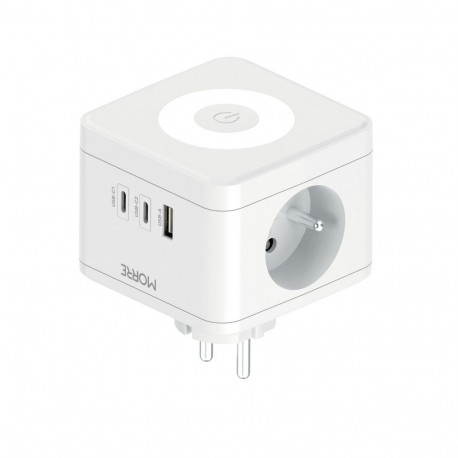 Morre pistikupesa 6in1 2pesa, 2xUSB-C 12W, USB-A 12W M-401