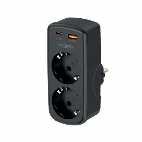 Morre pistikupesa 4in1 2pesa, USB-C 20W, USB-A 18W M-410