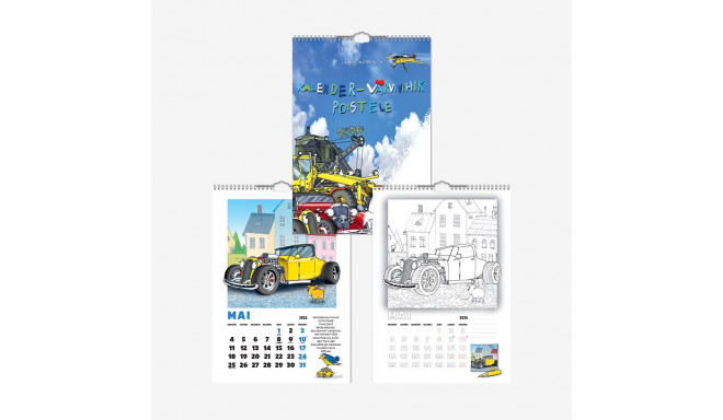 Seinakalender - Värvivihik Poistele (U. Nemvalts) 2026a.