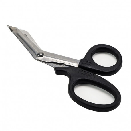 Käärid 19cm, ümara otsaga, esmaabi, must