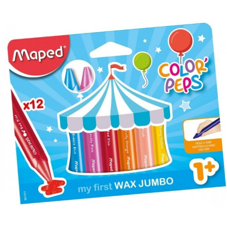 Rasvakriit Color Peps Maxi 12 värvi, Maped