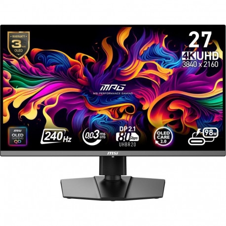 MSI Monitor||MPG 272URX QD-OLED|27"|Gaming/4K|Matte|Panel QD-OLED|3840x2160|16:9|240 ??|0.03 ms|Swiv