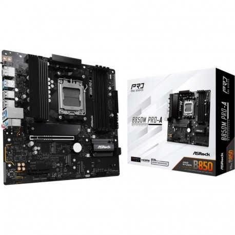 Asrock Mainboard||AMD B850|SAM5|Micro-ATX|Memory DDR5|Memory slots 4|1xPCI-Express 4.0 4x|1xPCI-Expr