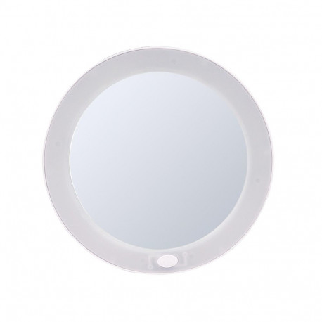 MAKE-UP MIRROR MULAN S WHT W/SUCTION LED