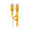 Goobay CAT 6 Flat Patch Cable, U/UTP, yellow 1 m