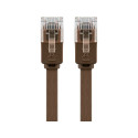 Goobay CAT 6 Flat Patch Cable, U/UTP, dark brown 0.5 m