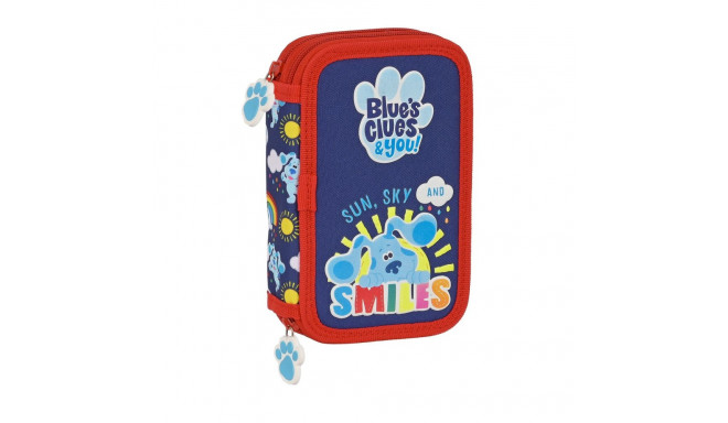 Double Pencil Case Blue's Clues Navy Blue (28 Pieces)