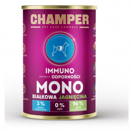 CHAMPER Immuno Monoprotein Lamb - wet dog food - 400g