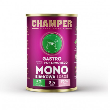 CHAMPER Gastro Monoprotein lõhe märg koeratoit 400g